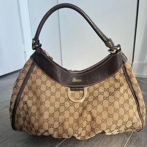 Gucci Abbey D Ring GG Monogram
-Tote/Shoulder Bag - Brown
Leather/Canvas